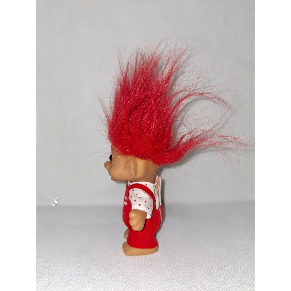 Vintage 90s Russ Berrie 5 inch Valentine's Day Troll Doll I Love You This Much